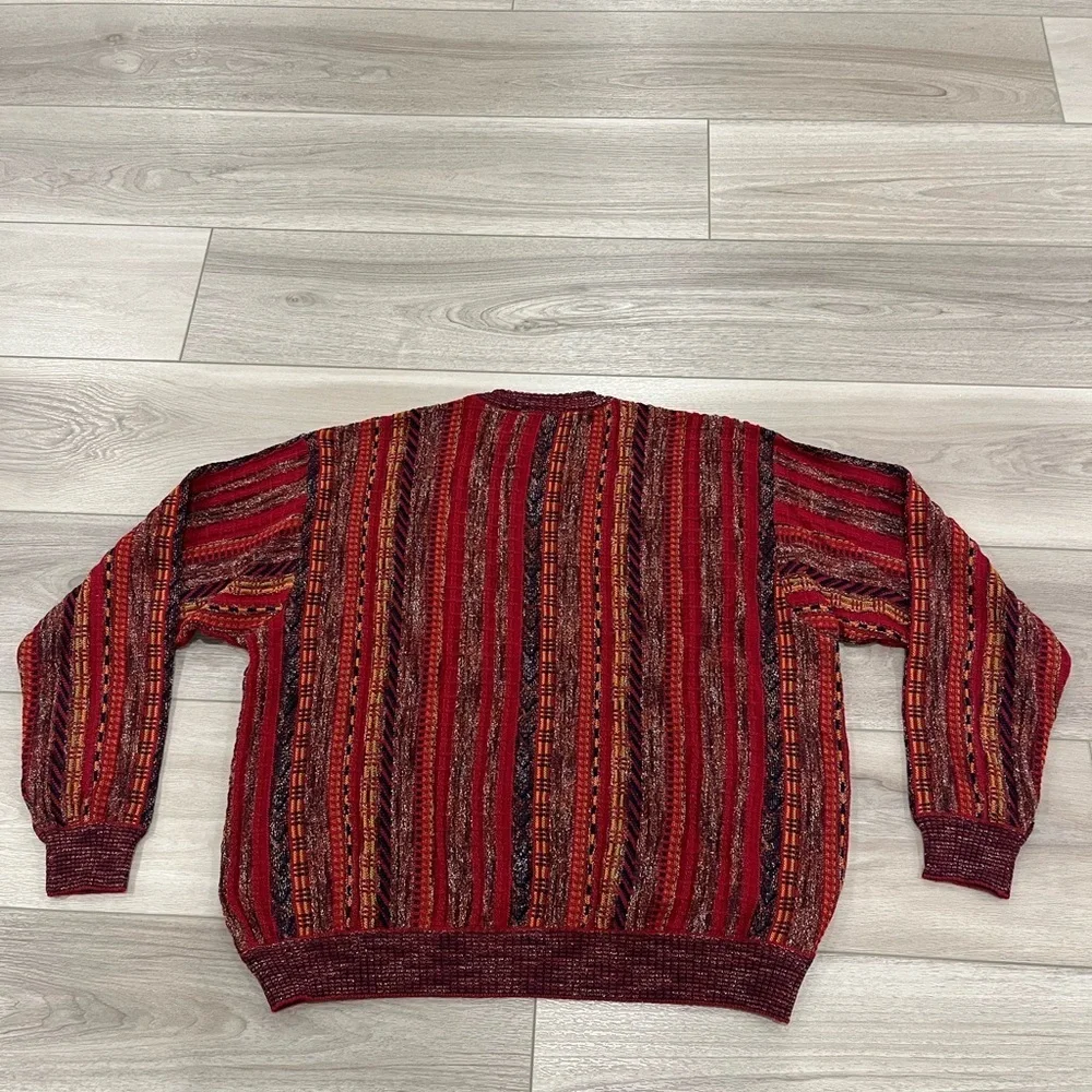 Norm Thompson Sweater Mens XL 3D Knit Crewneck Textured Cosby Y2K FLAWS